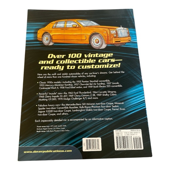 Classic Cars Coloring Book - Picture 3 of 3